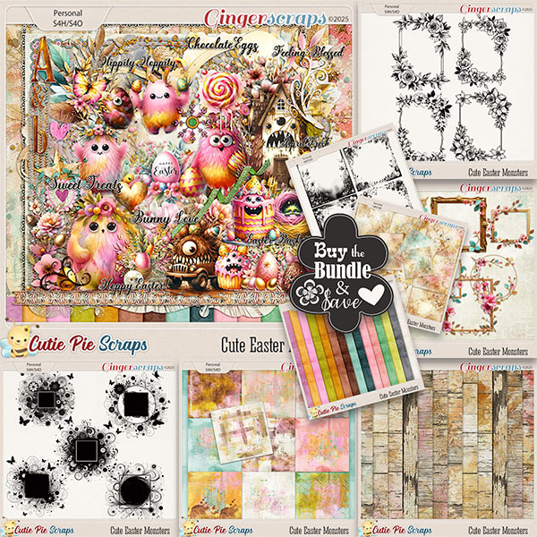 Cute Easter Monsters Bundle