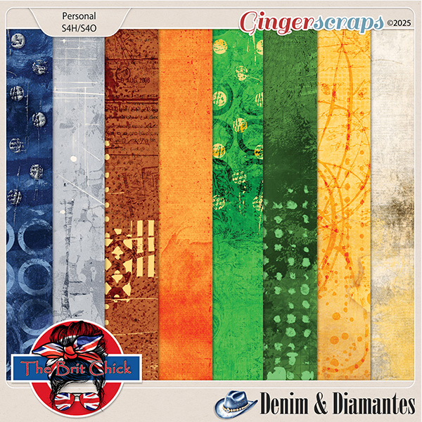 Denim & Diamantes Artsy Papers By The Brit Chick