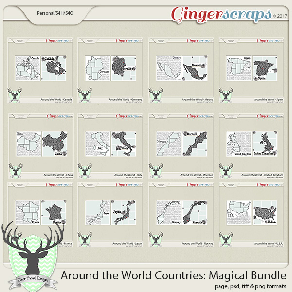 Around the World Countries: Magical Bundle by Dear Friends Designs