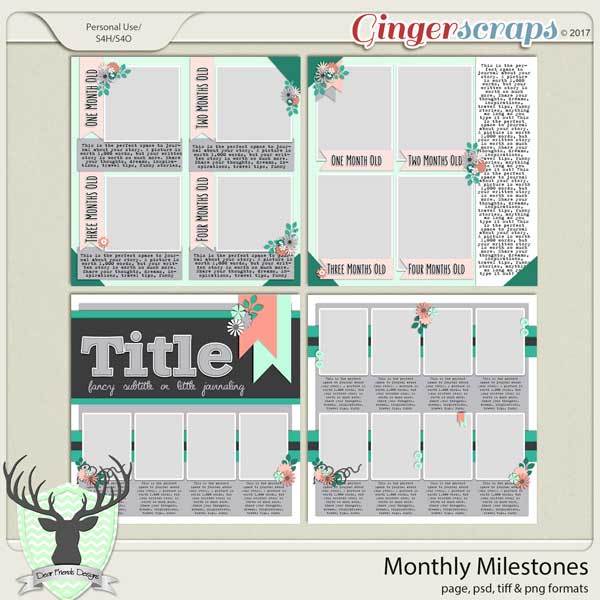 Monthly Milestones by Dear Friends Designs
