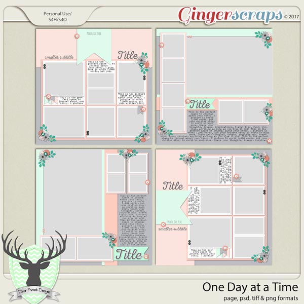 One Day at a Time by Dear Friends Designs 