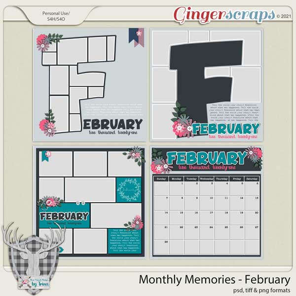 Monthly Memories - February by Dear Friends Designs by Trina