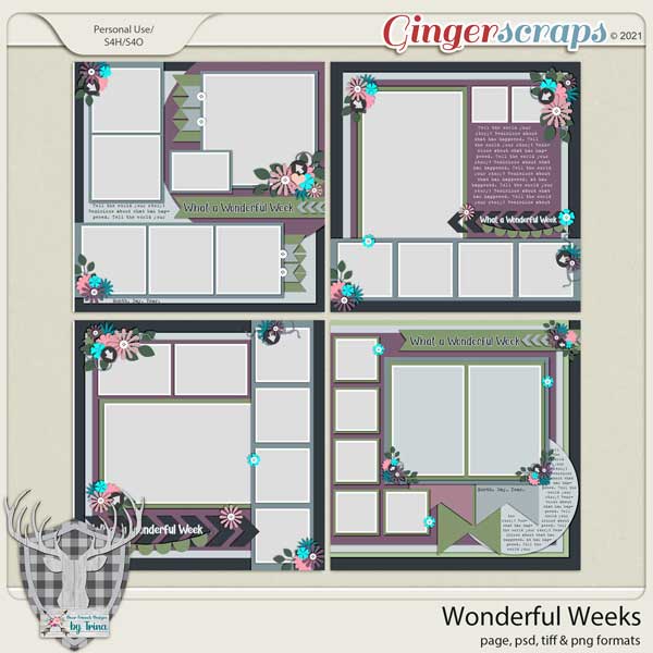 Wonderful Weeks Templates by Dear Friends Designs by Trina