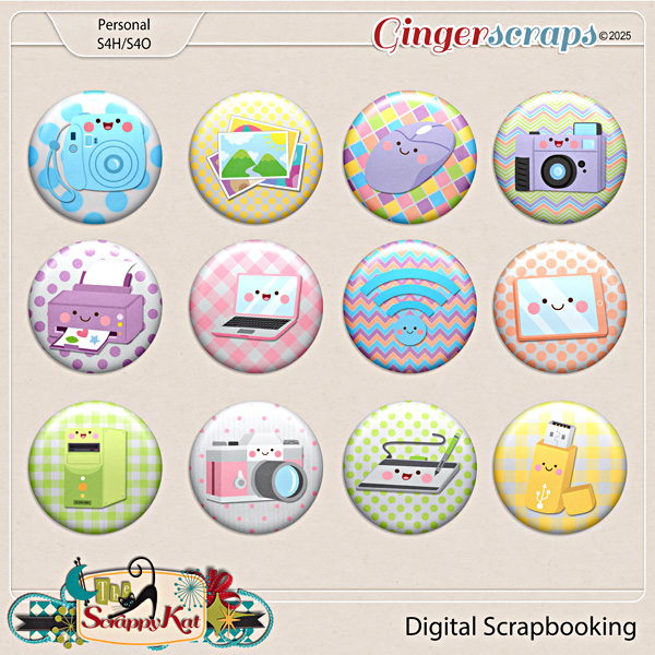 Digital Scrapbooking Flairs by The Scrappy Kat