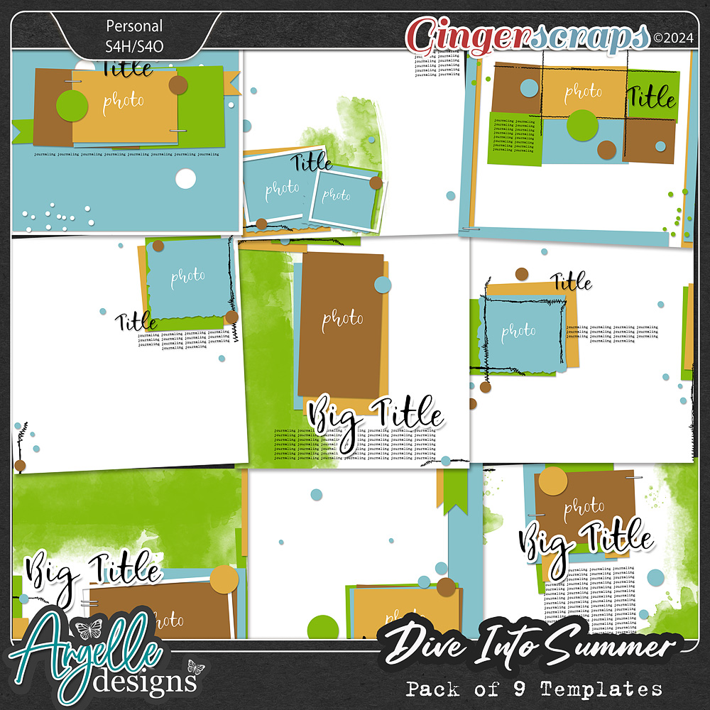 Dive into Summer. Templates by Angelle Designs