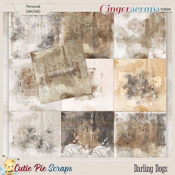 Darling Dogs Painted Papers