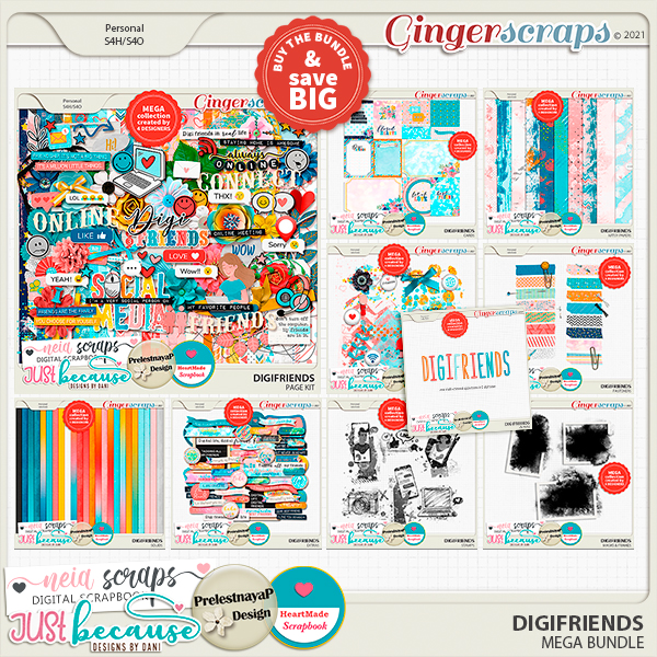 Digifriends Mega Bundle by JB Studio, HeartMade, Neia Scraps and PrelestnayaP