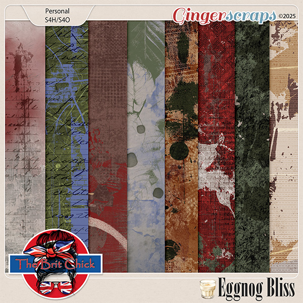 Eggnog Bliss Artsy Papers By The Brit Chick