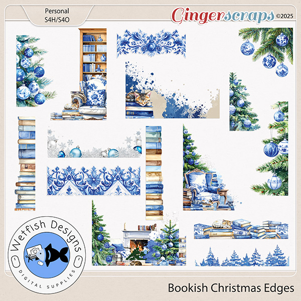 Book Christmas Edges by Wetfish Designs 