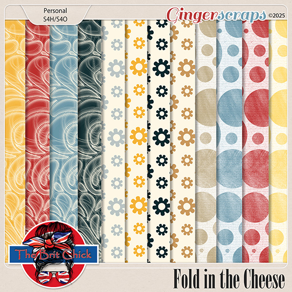 Fold In The Cheese Patterned Papers By The Brit Chick