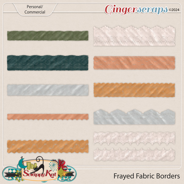 CU/PU Frayed Fabric Borders by The Scrappy Kat