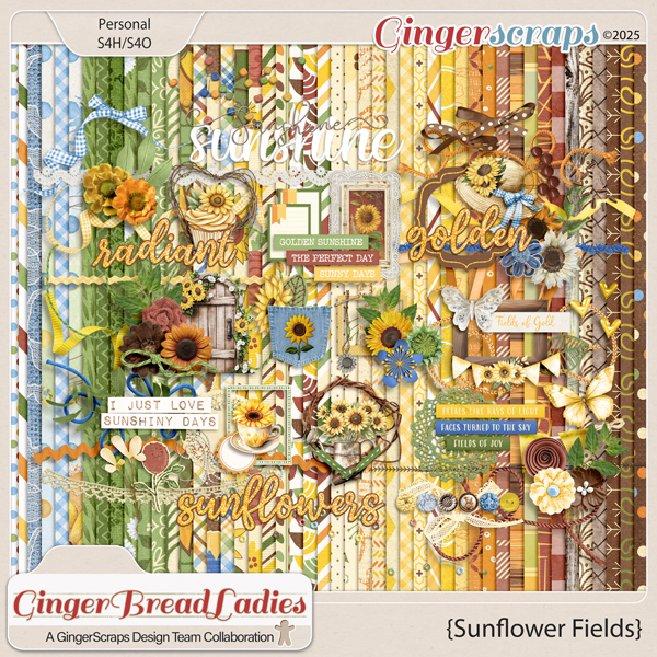 GingerBread Ladies Collab: Sunflower Fields 