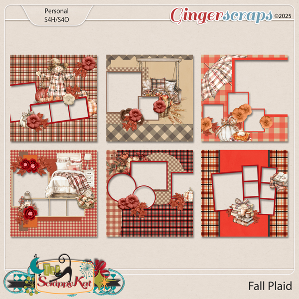 Fall Plaid Quick Pages by The Scrappy Kat