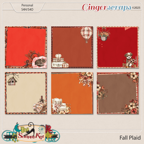 Fall Plaid Stacked Papers by The Scrappy Kat