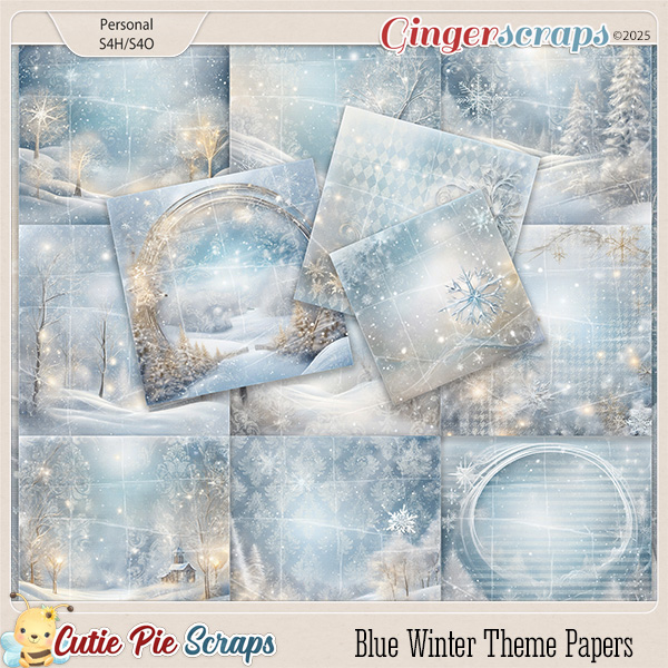 Blue Winter Theme Papers 02