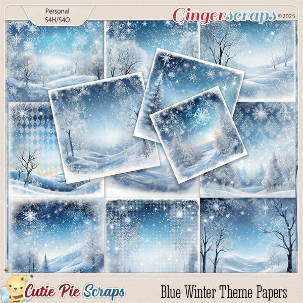 Blue Winter Theme Papers 01