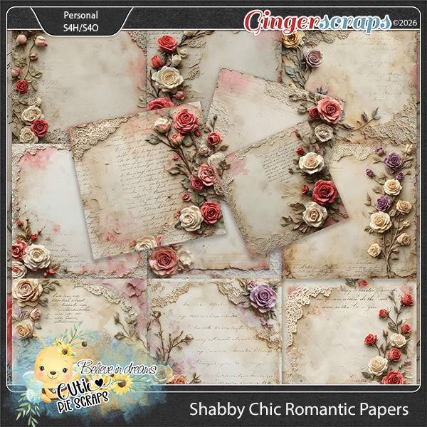 Shabby Chic Romantic Papers VOL 10
