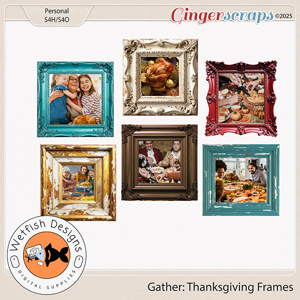 Gather Thanksgiving Frames by Wetfish Designs  