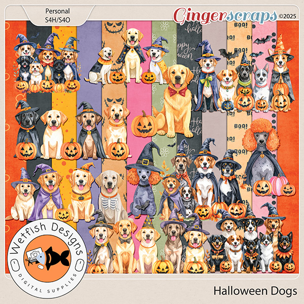 Halloween Dogs Mini Kit by Wetfish Designs