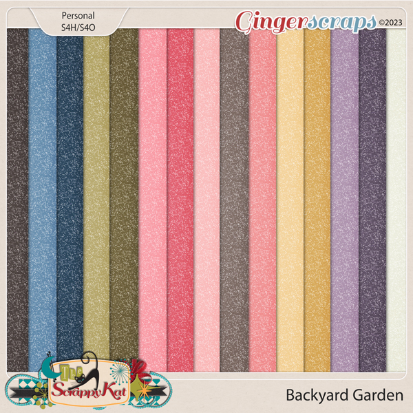 Backyard Garden Glittery Papers by The Scrappy Kat