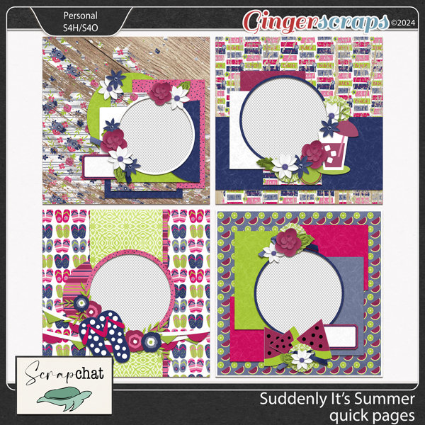 Suddenly Its Summer Quick Pages by ScrapChat Designs
