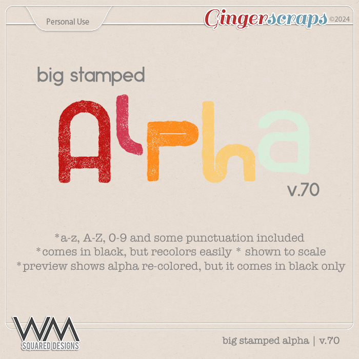 Big Stamped Alpha | v.70