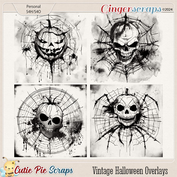 Vintage Halloween Overlays 06
