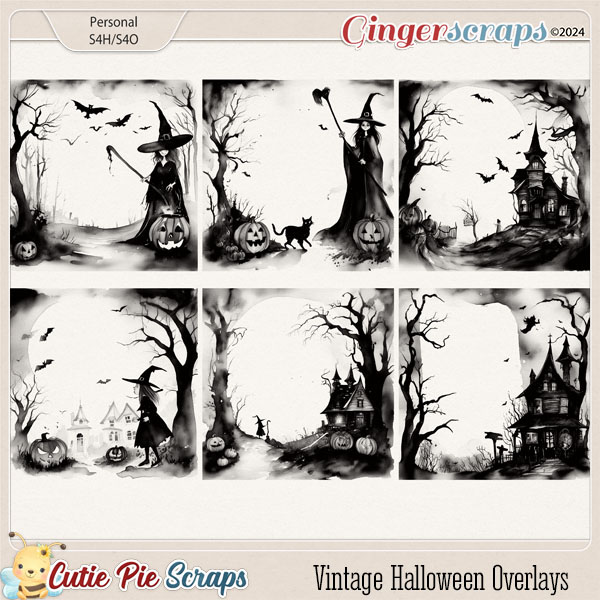 Vintage Halloween Overlays 08