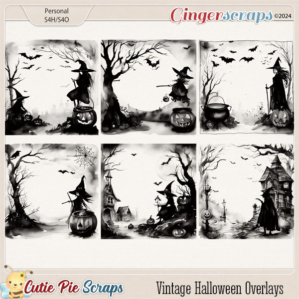 Vintage Halloween Overlays 09