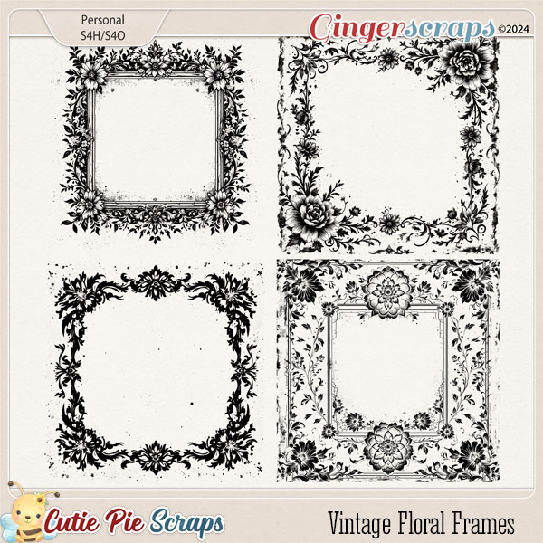 Vintage Floral Frames VOL 01