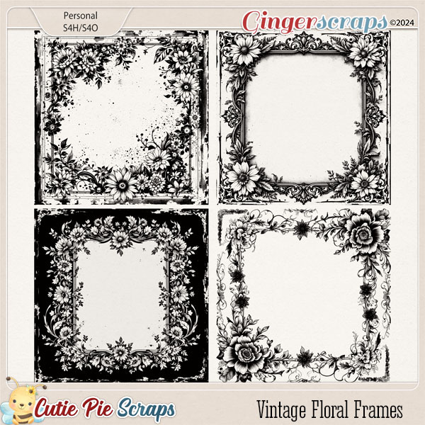Vintage Floral Frames VOL 02