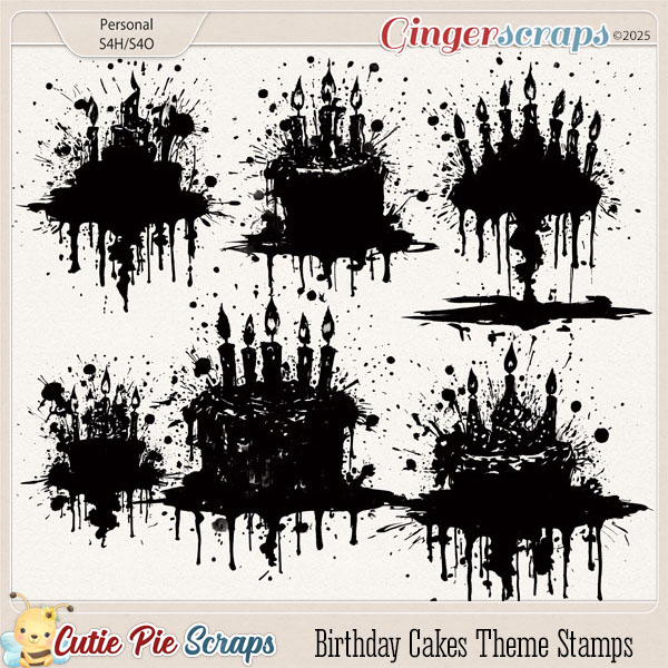 Birthday Cakes Theme Masks/Stamps 01 