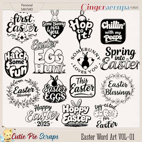 Easter Word Art VOL-01