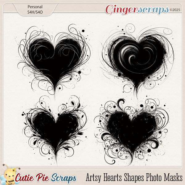 Artsy Hearts Shapes Photo Masks 02