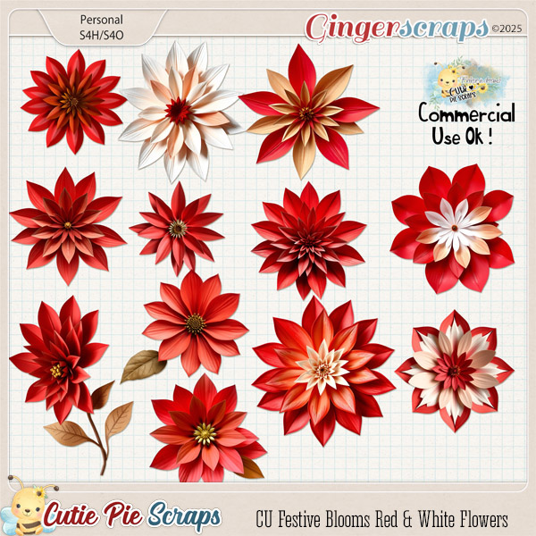 CU Festive Blooms: Red & White Flowers