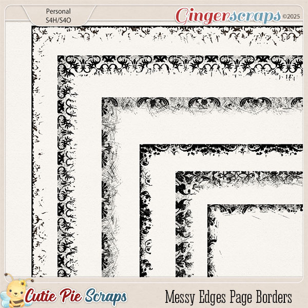 Messy Edges Page Borders 01