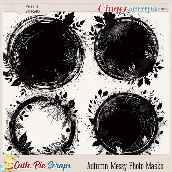 Autumn Messy Photo Masks 02