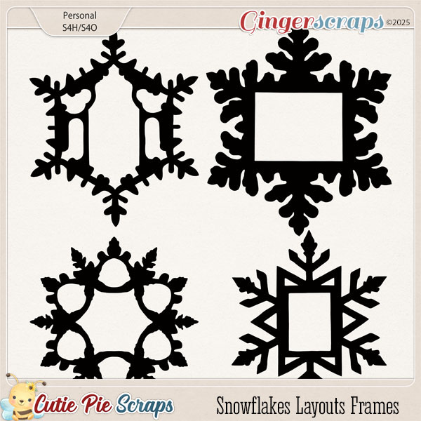 Snowflakes Layouts Frames 01