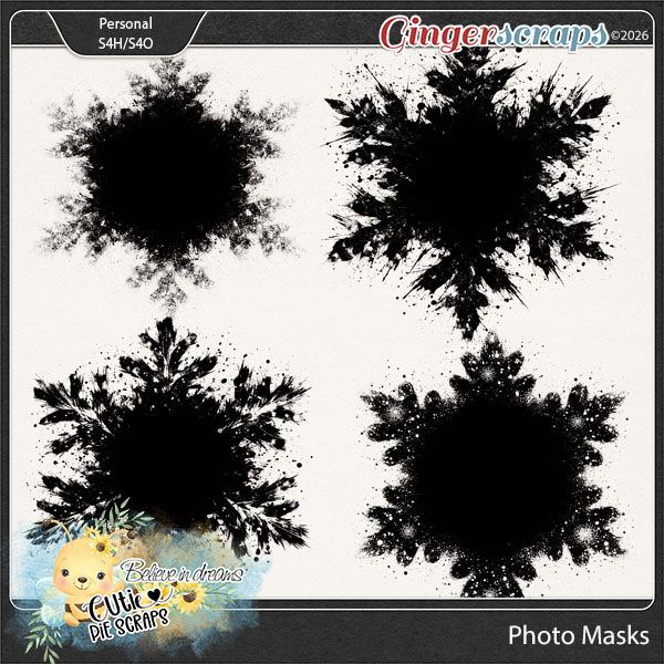 Snowflake Burst Photo Masks