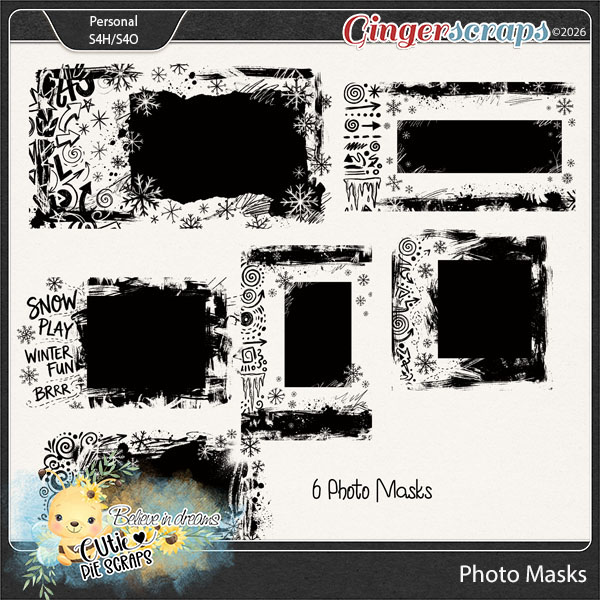 Snow Fun & Doodles Photo Masks