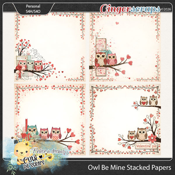 Owl Be Mine Stacked Papers