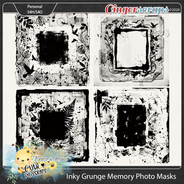 Inky Grunge Memory Photo Masks