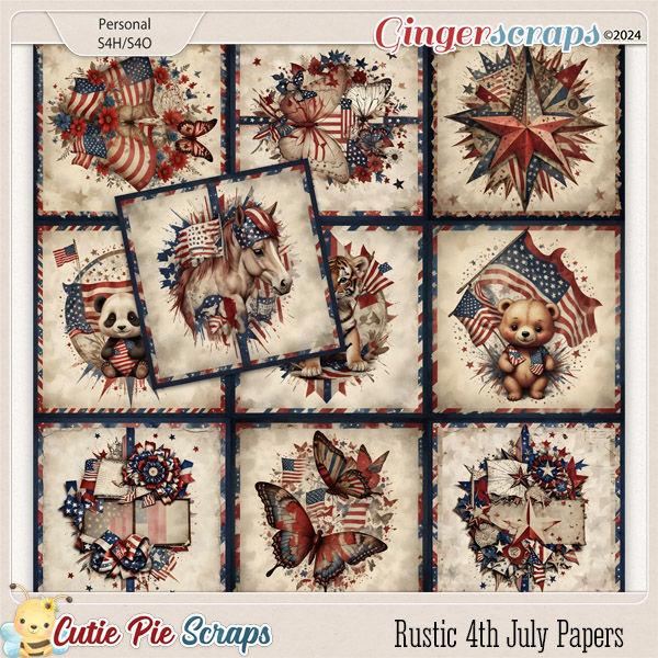 Rustic 4th July Papers 02