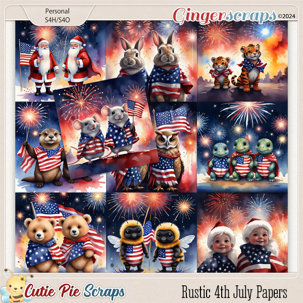 Rustic 4th July Papers 06