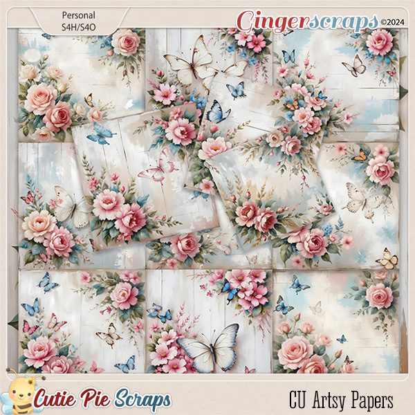 CU Vintage Floral Papers