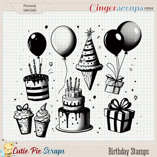 Digital Birthday Stamps VOL 01
