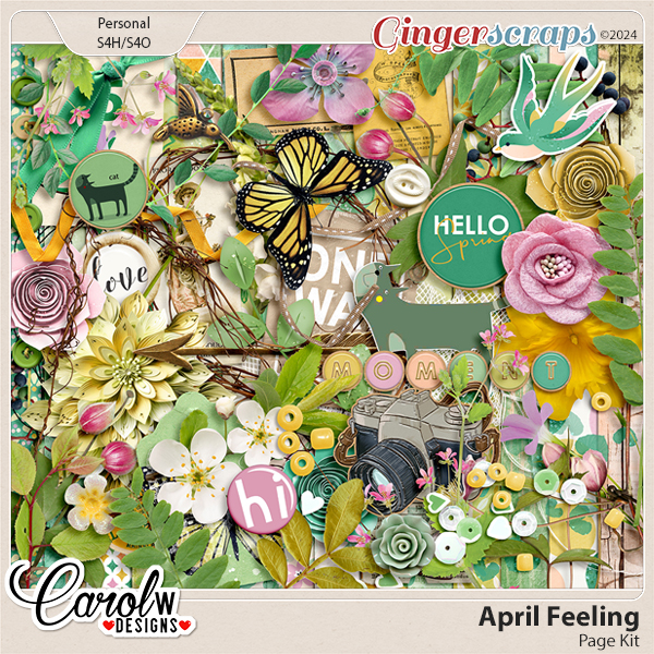 April Feeling-Page Kit