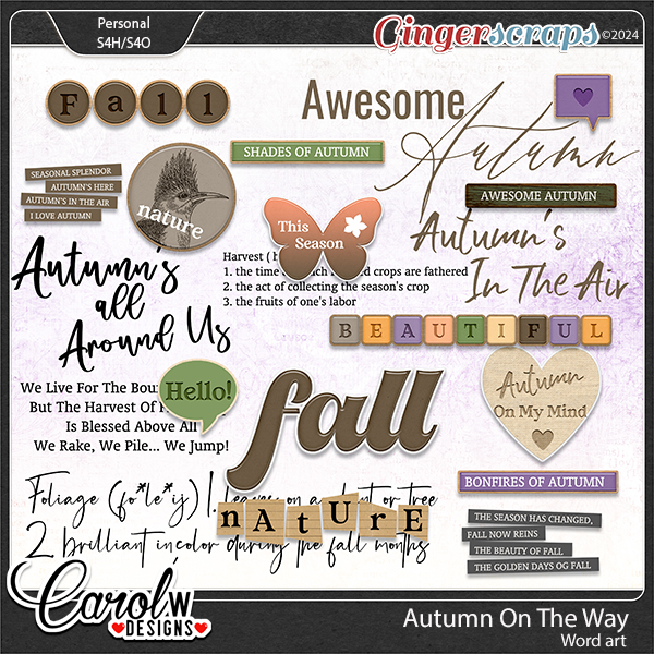 Autumn On The Way-Word art