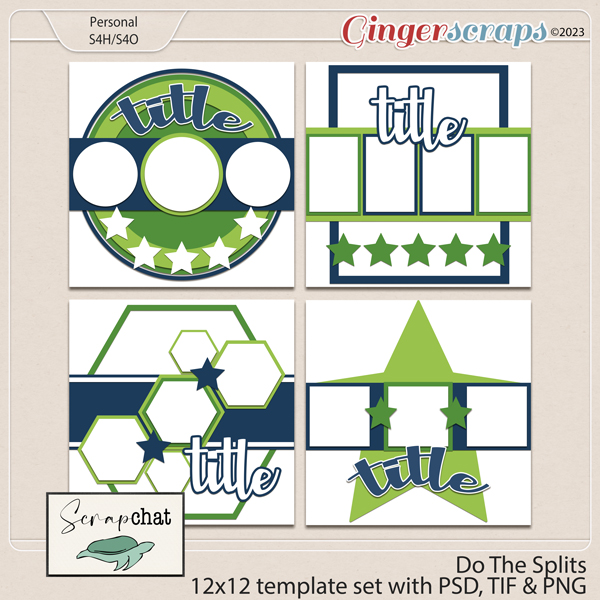 Do the Splits Template Set by ScrapChat Designs
