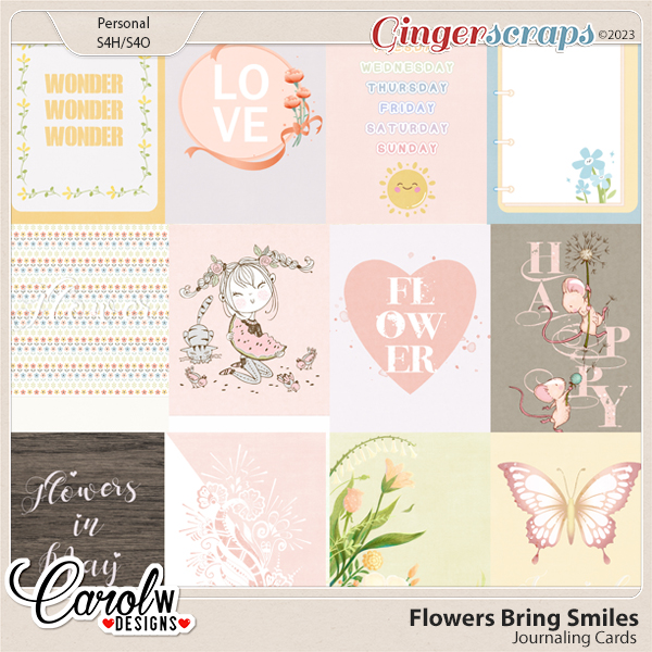 Flowers Bring Smiles-Journaling Card